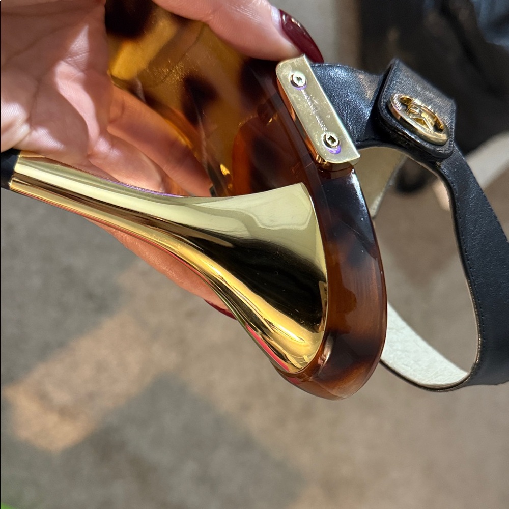 Michael Kors Black and Gold Women's Sandals - Picture 7 of 8
